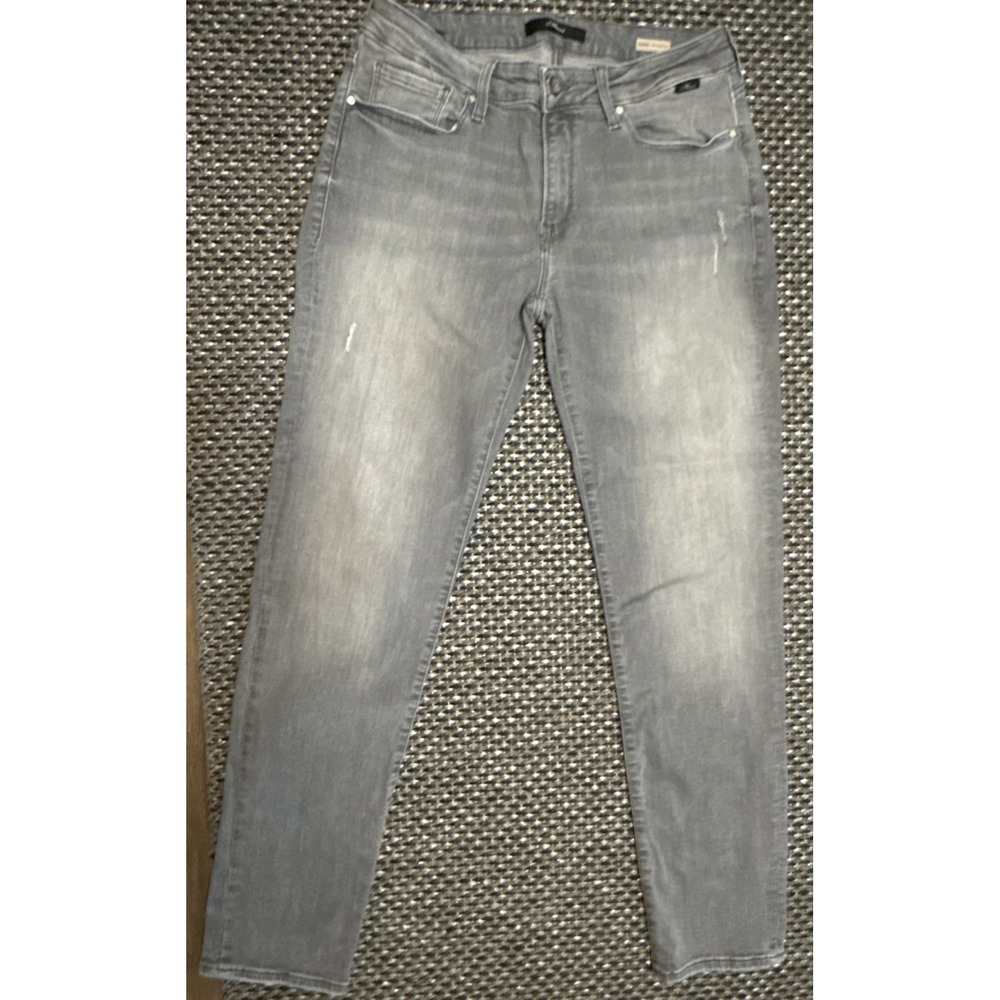 Mavi Jeans Women 31/32 Gray Emma Slim Boyfriend Stretch Denim Faded Distressed